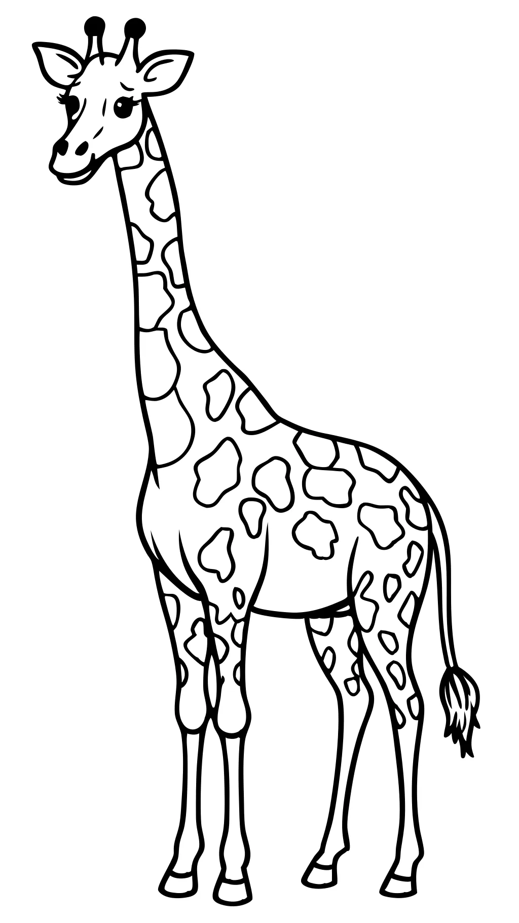 realistic giraffe coloring pages